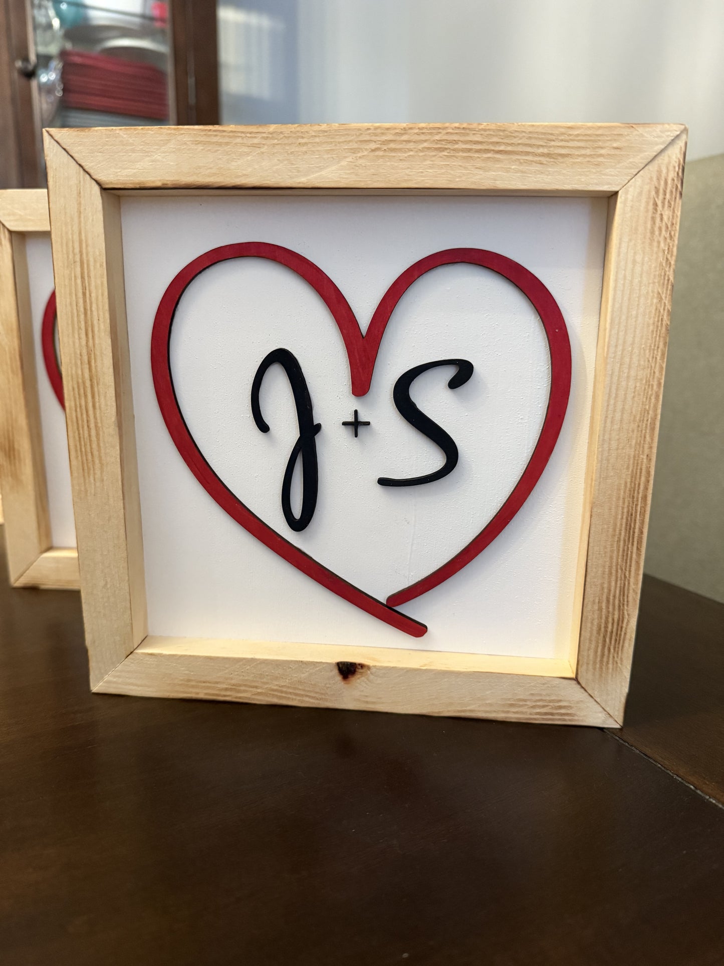 Personalized Heart Initials Frame