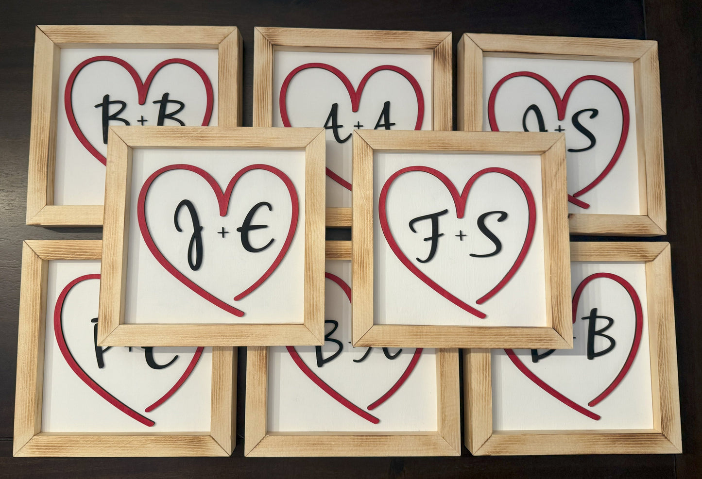 Personalized Heart Initials Frame