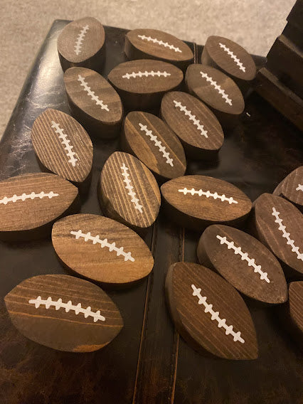 Small Wood Footballs