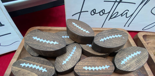 Small Wood Footballs