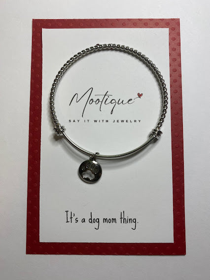 It's a Dog Mom Thing - Paw Charm Bracelet