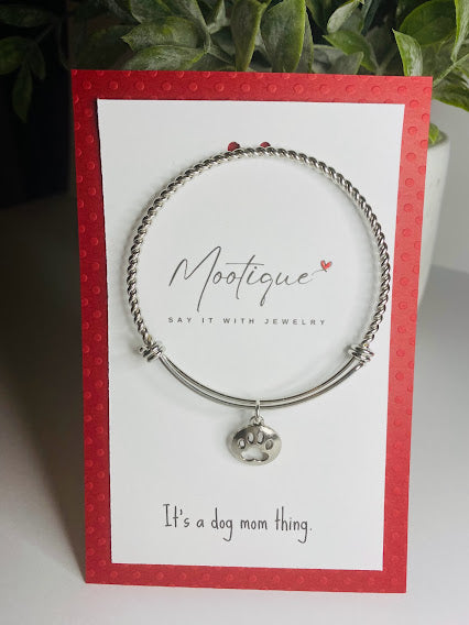 It's a Dog Mom Thing - Paw Charm Bracelet